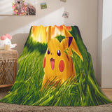 Pokemon Pikachu Soft Flannel Fleece Blanket Throw Wrap Nap Quilt Blanket - EBuycos
