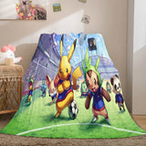 Pokemon Pikachu Flannel Fleece Blanket Throw Cosplay Wrap Blanket - EBuycos