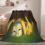 Pokemon Pikachu Flannel Fleece Blanket Throw Cosplay Wrap Blanket - EBuycos