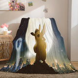 Pokemon Pikachu Flannel Fleece Blanket Throw Cosplay Wrap Blanket - EBuycos
