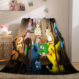 Cartoon Pokemon Pikachu Flannel Fleece Blanket Throw Nap Quilt Blanket - EBuycos