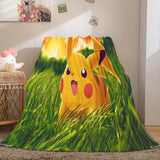 Cartoon Pokemon Pikachu Flannel Fleece Blanket Throw Nap Quilt Blanket - EBuycos