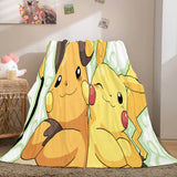 Pokemon Pikachu Flannel Fleece Blanket Throw Wrap Nap Quilt Blanket - EBuycos