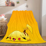Pokemon Pikachu Flannel Fleece Blanket Throw Wrap Nap Quilt Blanket - EBuycos