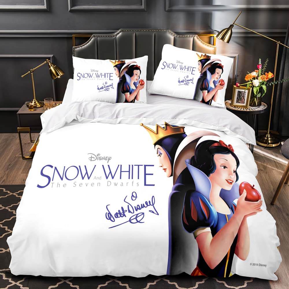 Princess Snow White Cinderella Belle Bedding Set Quilt Duvet Cover Sets - EBuycos