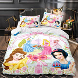 Princess Snow White Cinderella Rapunzel Merida Bedding Set Duvet Cover - EBuycos