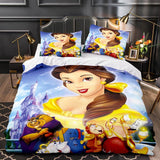 Princess Snow White Cinderella Rapunzel Merida Bedding Set Duvet Cover - EBuycos