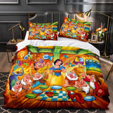 Princess Snow White Cinderella Rapunzel Merida Bedding Set Duvet Cover - EBuycos