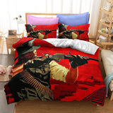 Red Dead Redemption Bedding Set Quilt Duvet Covers Bed Sheets Sets - EBuycos