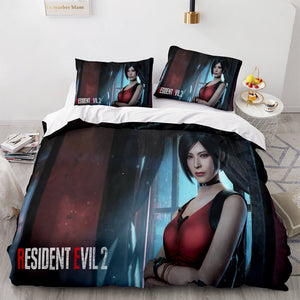 Resident Evil Cosplay Bedding Set Full Duvet Cover Comforter Bed Sheets - EBuycos
