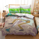 Rick And Morty 3 Piece Bedding Set Quilt Duvet Cover Bed Sheets Sets - EBuycos