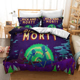 Rick And Morty Bedding Set Duvet Cover Christmas Sheets Bed Sets - EBuycos