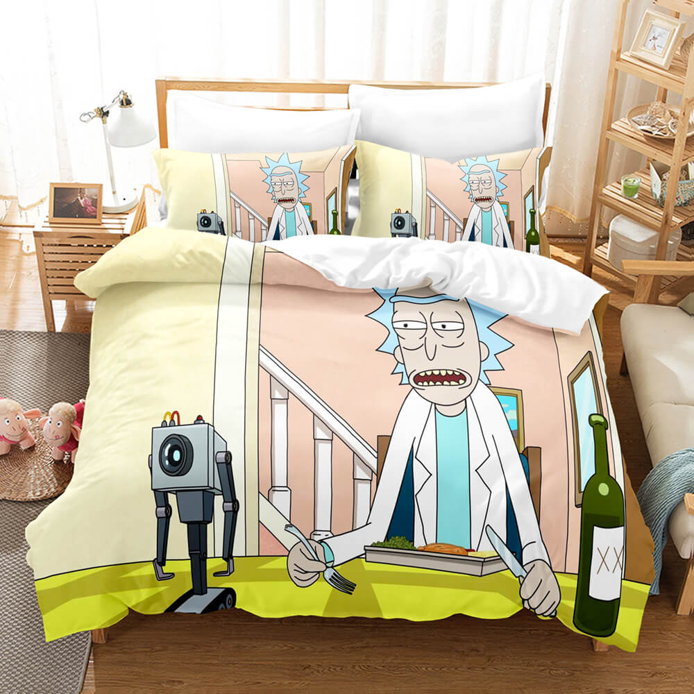 Rick and Morty Cosplay Bedding Sets Duvet Covers Comforter Bed Sheets - EBuycos