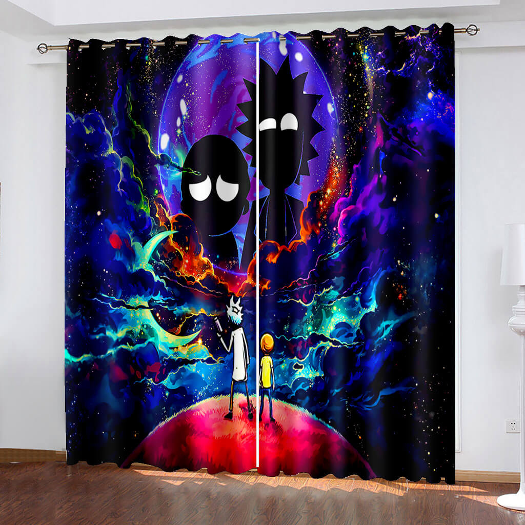 Rick and Morty Curtains Blackout Window Drapes