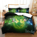 Rick and Morty Pattern Bedding Set Quilt Cover Without Filler