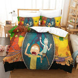 Rick and Morty Pattern Bedding Set Quilt Cover Without Filler