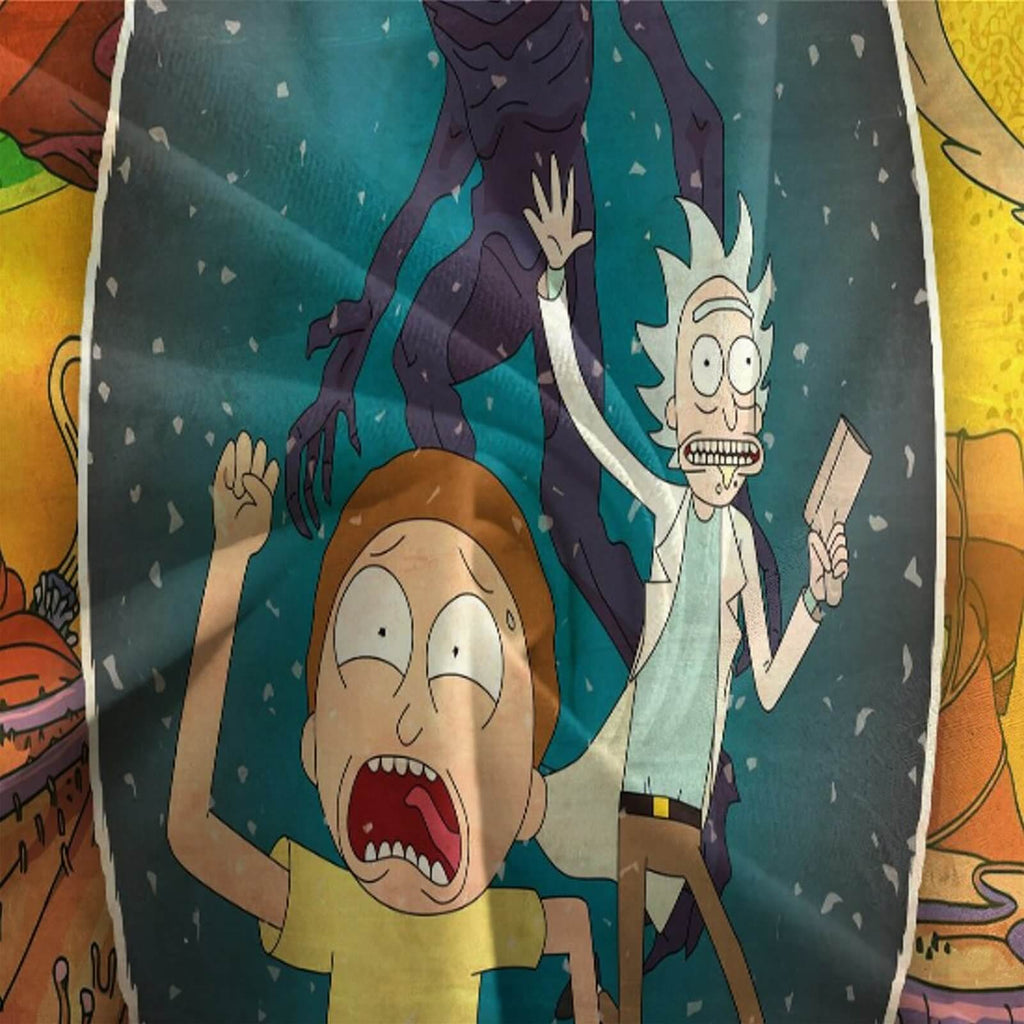 Rick and Morty Pattern Bedding Set Quilt Cover Without Filler
