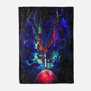 Rick and Morty Pattern Blanket Flannel Throw Room Decoration
