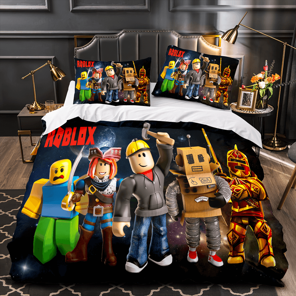 Roblox Bedding Set Quilt Duvet Cover Bed Sheets Sets Christmas Present - EBuycos