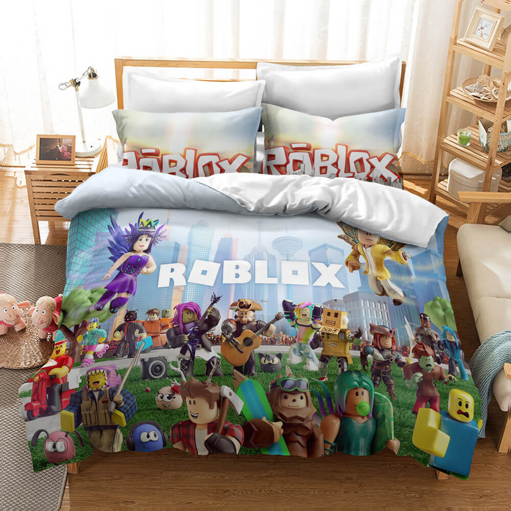 Roblox Cosplay Bedding Set Duvet Cover Bed Sheets Kids Bedroom Decor - EBuycos