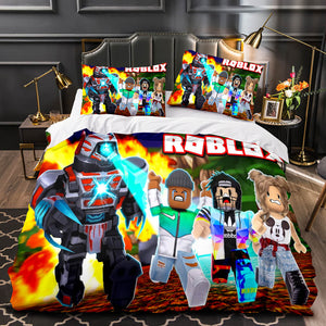 Roblox Cosplay Bedding Set Quilt Duvet Cover Christmas Bed Sheets Sets - EBuycos