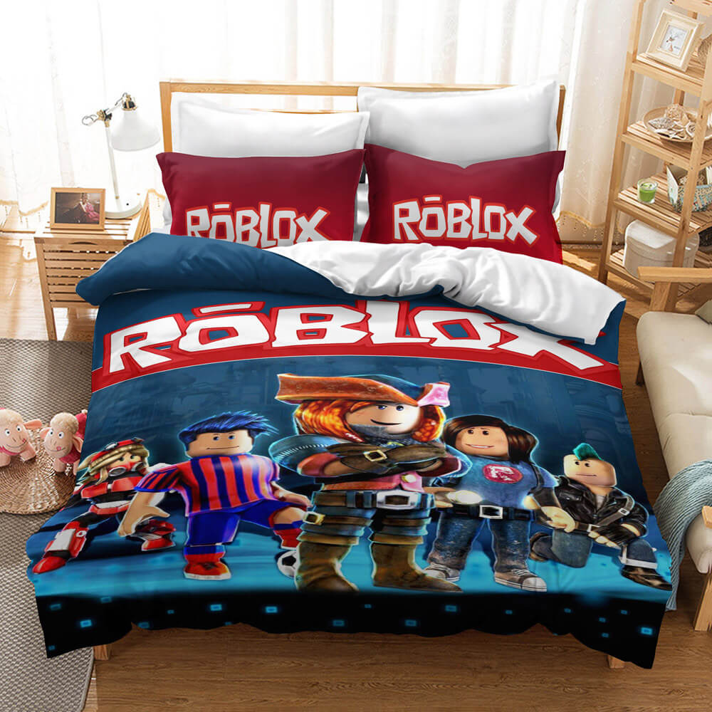 Roblox Cosplay Kids Bedding Set Quilt Duvet Cover Xmas Bed Sheets Sets - EBuycos