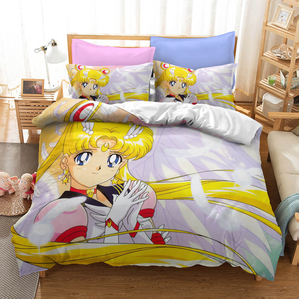 Sailor Moon Cosplay Bedding Set Duvet Cover Christmas Bed Sheets Sets - EBuycos