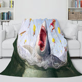 Shark Flannel Blanket Fleece Throw Blanket Wrap Nap Bedding Sets - EBuycos