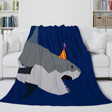 Shark Flannel Blanket Fleece Throw Blanket Wrap Nap Bedding Sets - EBuycos