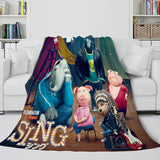 Sing 2 Blanket Flannel Fleece Throw Cosplay Blanket Room Decoration