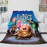 Sing 2 Blanket Flannel Fleece Throw Cosplay Blanket Room Decoration