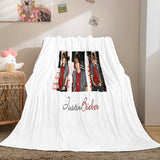 Super Star Justin Bieber Flannel Fleece Throw Blanket Comforter Set - EBuycos