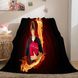 Super Star Justin Bieber Flannel Fleece Throw Blanket Comforter Set - EBuycos