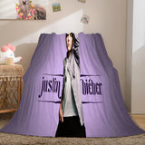 Super Star Justin Bieber Flannel Fleece Throw Blanket Comforter Set - EBuycos
