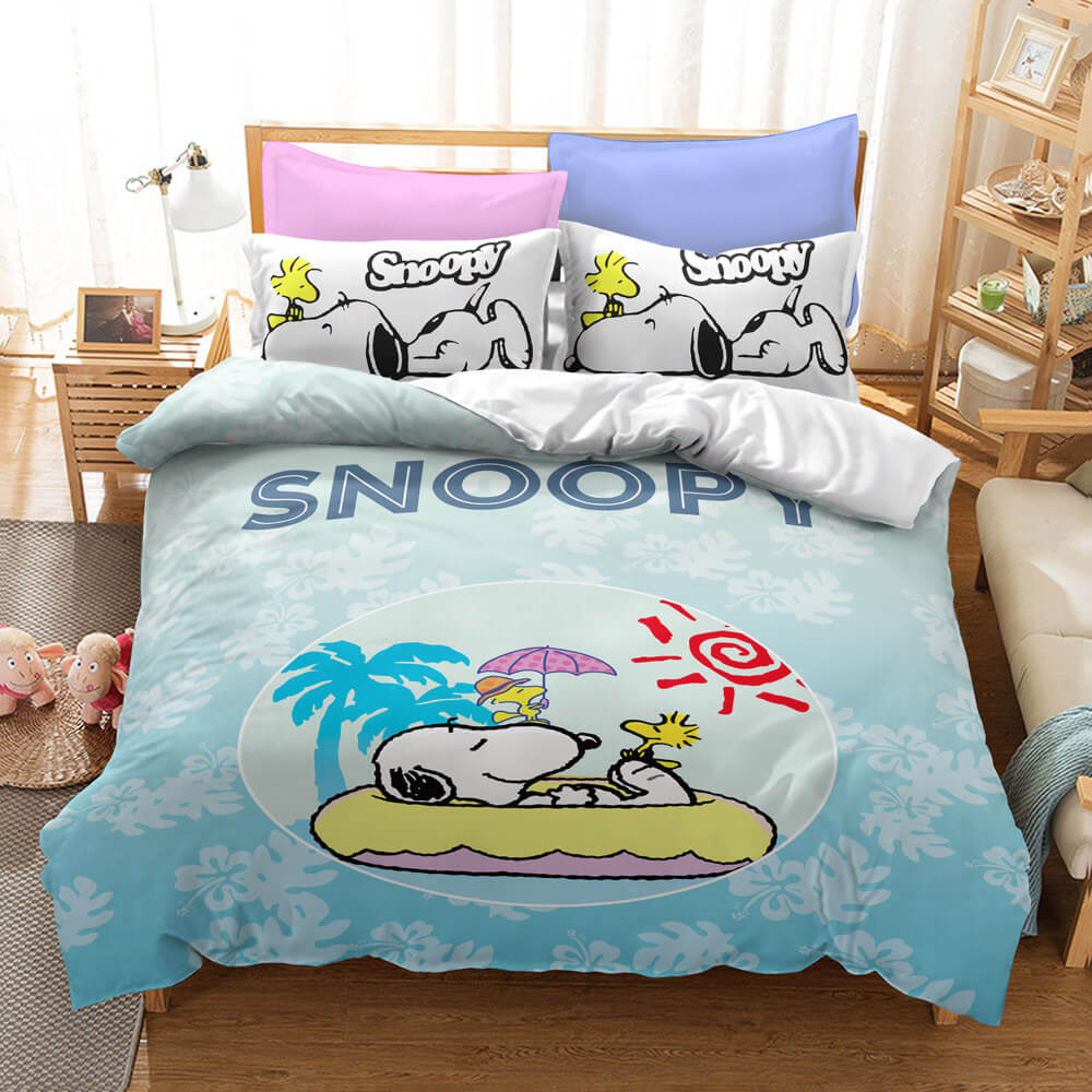 Snoopy Bedding Set Quilt Duvet Covers Without Filler - EBuycos