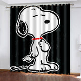 Snoopy Curtains Blackout Window Treatments Drapes for Room Decoration