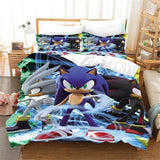 Sonic 2 Pattern Bedding Set Quilt Cover Without Filler