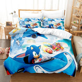 Sonic Cosplay Full Bedding Set Duvet Cover Comforter Bed Sheets - EBuycos