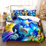Sonic Cosplay Full Bedding Set Duvet Cover Comforter Bed Sheets - EBuycos