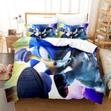 Sonic Cosplay Full Bedding Set Duvet Cover Comforter Bed Sheets - EBuycos