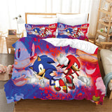 Sonic Pattern Bedding Set Cosplay Quilt Cover Without Filler