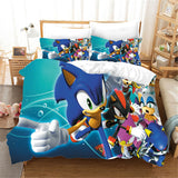 Sonic Pattern Bedding Set Cosplay Quilt Cover Without Filler