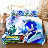 Sonic Pattern Bedding Set Cosplay Quilt Cover Without Filler