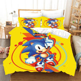Sonic Pattern Bedding Set Cosplay Quilt Cover Without Filler