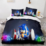 Sonic The Hedgehog Comforter Bedding Set Duvet Covers Bed Sheets - EBuycos
