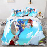 Sonic The Hedgehog Comforter Bedding Set Duvet Covers Bed Sheets - EBuycos