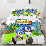Sonic The Hedgehog Cosplay 3 Piece Bedding Set Duvet Covers Bed Sheets - EBuycos