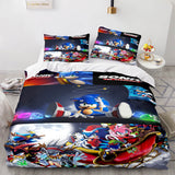 Sonic The Hedgehog Cosplay 3 Piece Bedding Set Duvet Covers Bed Sheets - EBuycos