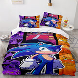 Sonic The Hedgehog Cosplay 3 Piece Bedding Set Duvet Covers Bed Sheets - EBuycos