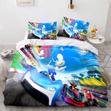 Sonic The Hedgehog Cosplay 3 Piece Bedding Set Duvet Covers Bed Sheets - EBuycos